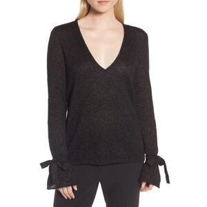 Lewit Sweater NWT Large L Black Gold Metallic Top Shirt NEW Holiday Party Dressy